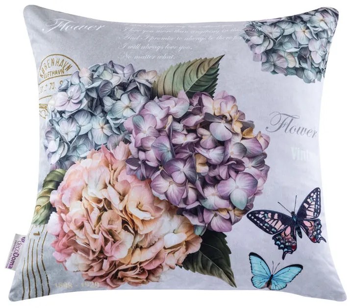 Set de 3 fețe pernuțe HORTENSII, 45 x 45 cm