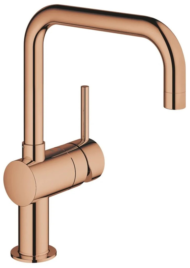 Baterie de bucatarie Grohe Minta , 3/8'', monocomanda, cartus ceramic, pivotanta, limitator, warm sunset - 32488DA0