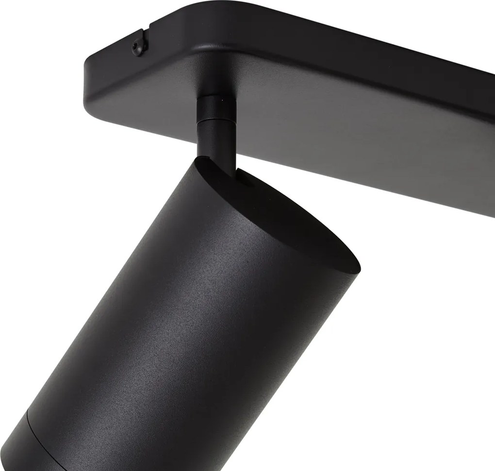 Plafonieră modernă neagră cu 2 lumini GU10 70mm - Jeana Luxe