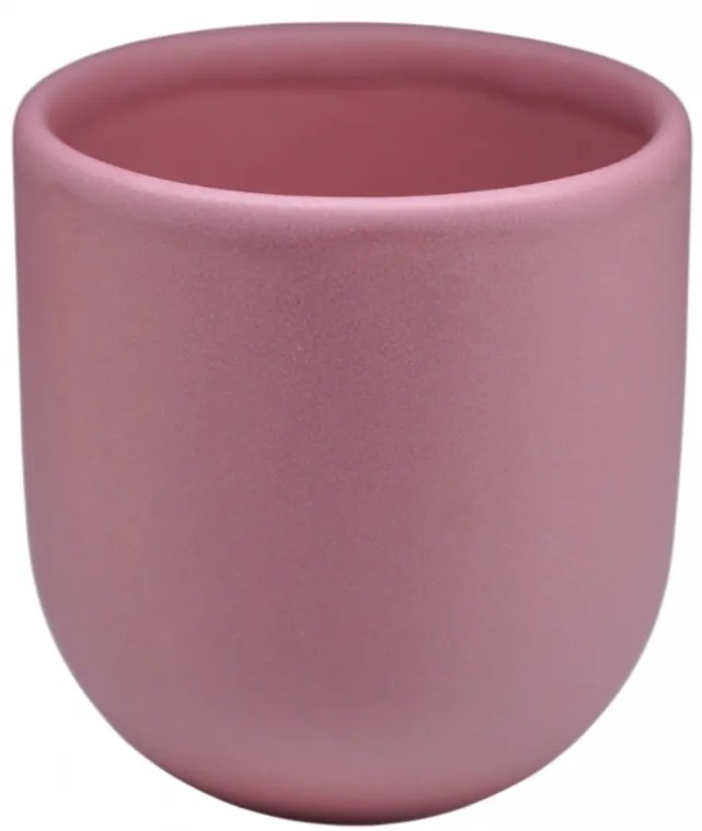 Set 3 Pahare Cafea NOVUM Velaris Pink Forever Mom (Roz Mat Dedicat Mamelor) - 250 ml, 150 ml, 80 ml - Gresie Ceramica Glazurata Manual