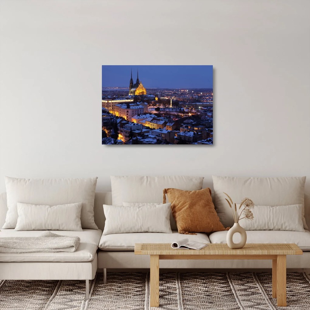 Tablou pe sticlă - Catedrala Sf. Peter și Paul, Brno, Republica Cehă (70x50 cm)