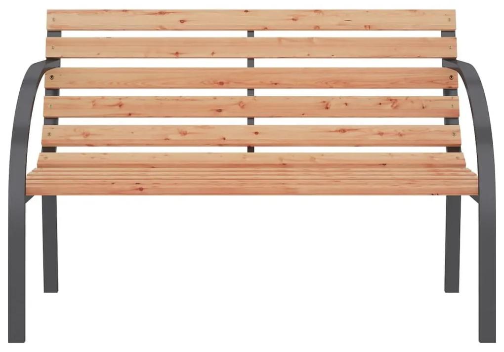 Banca de gradina, 120 cm, lemn si fier
