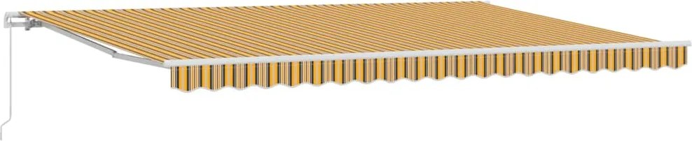 vidaXL Copertină Manual Multicolour 500 × 300 cm Poliester și metal