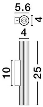 Aplica LED iluminat sus si jos RIVETA negru