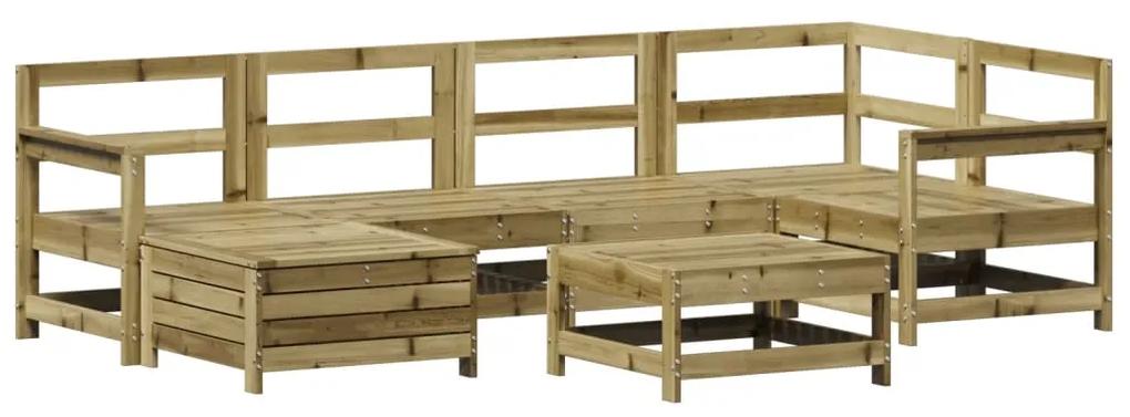 3250943 vidaXL Set canapea de grădină, 7 piese, lemn de pin tratat