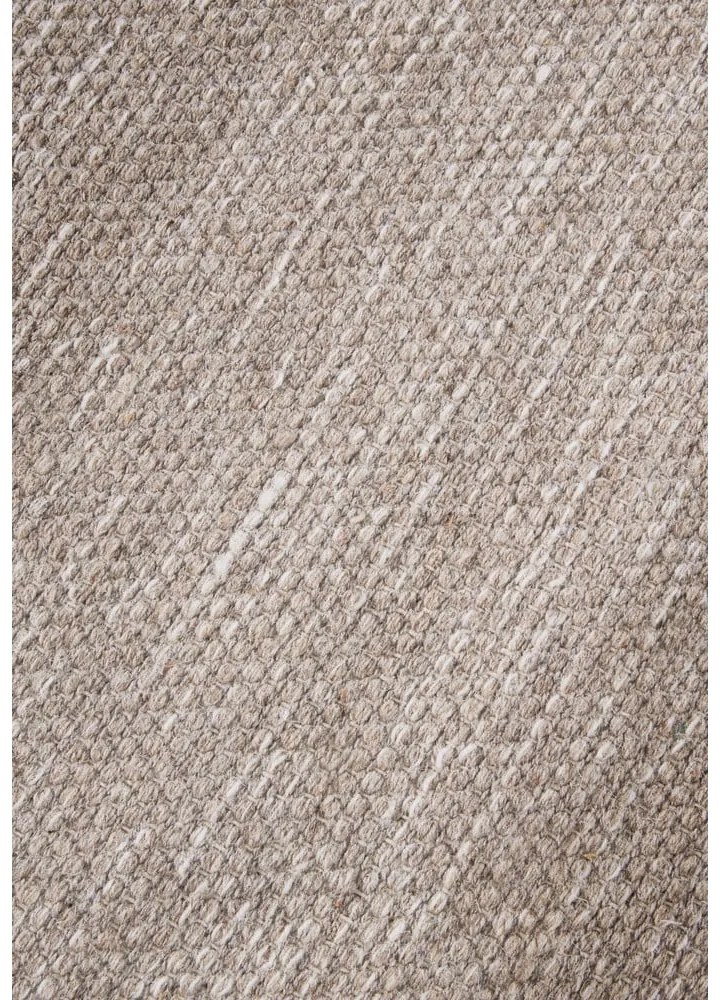 Covor bej țesut manual din amestesc de lână 80x150 cm Pradesh Linen White – Elle Decoration