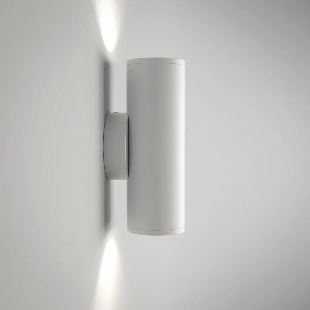 Aplica de perete cu lumina ambientala design tehnic Focus S alb