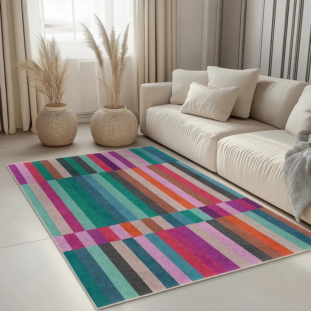 Covor turcoaz lavabil 160x230 cm Acid Rain – Mila Home