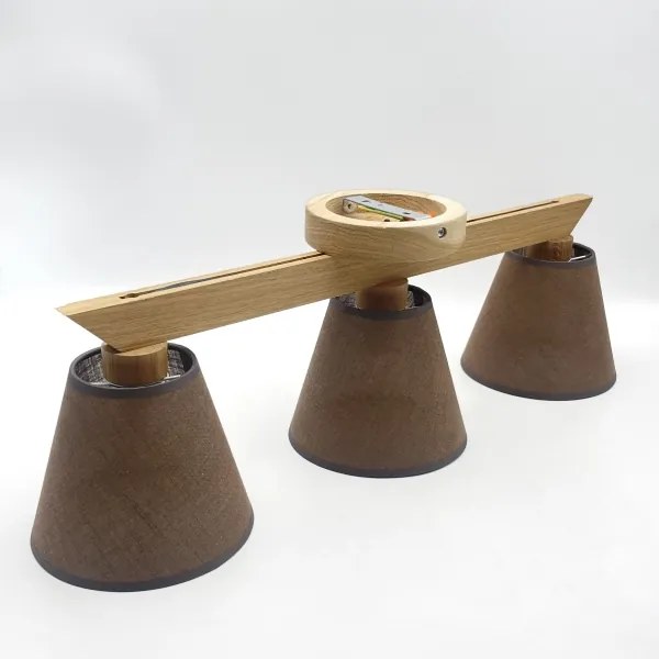 Lustră aplicată Brilagi ANTHONY 3xE14/40W/230V stejar/maro