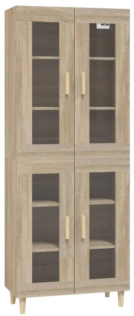 3114830 vidaXL Dulap înalt, stejar sonoma, 69,5x34x180 cm, lemn compozit