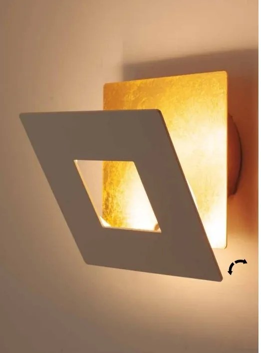 Aplica de perete LED design ambiental DALIA 40x40cm, alb