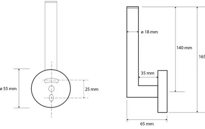 Sapho Suport pentru hârtie igienică X-ROUND 16,5 cm, negru
