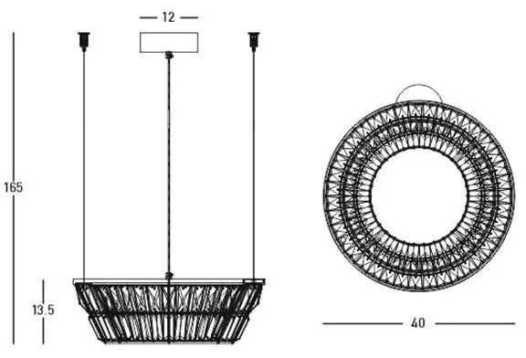 Lustra LED dimabila design elegant Luxury D-40cm