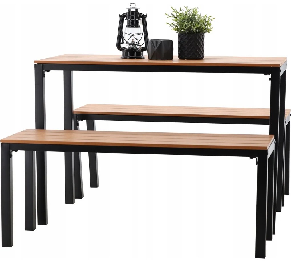 Set mobilier de grădină Garden brown, 3 buc