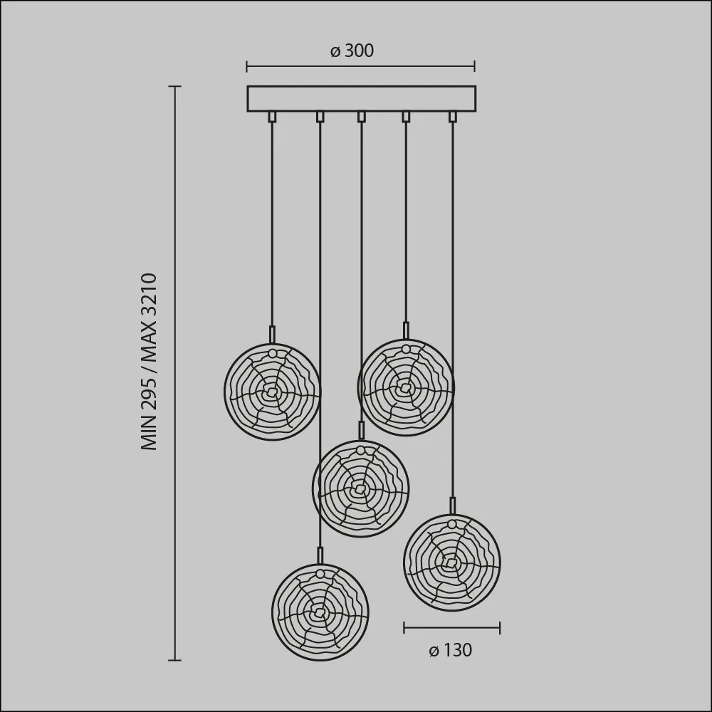 Lustra suspendata design decorativ modern Frozen 5L