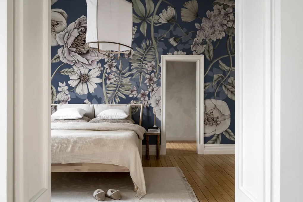 Fototapet, Spring Flower, Dark blue, Rebel Walls