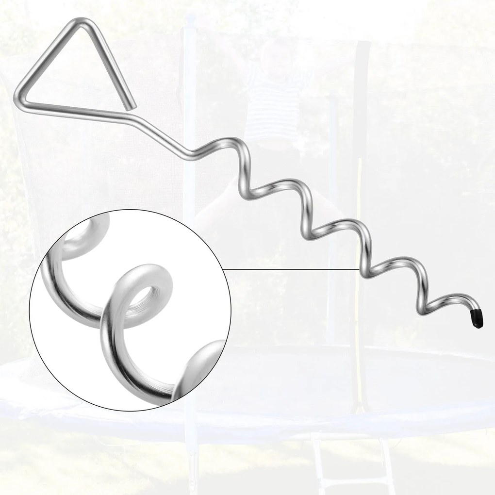 Set de ancore pentru sol, 4 bucăți, 42,5x8,5cm, argintiu Monzana