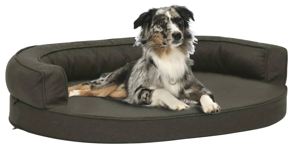 vidaXL Saltea ergonomică pat de câini, gri închis, 75x53 cm, aspect in
