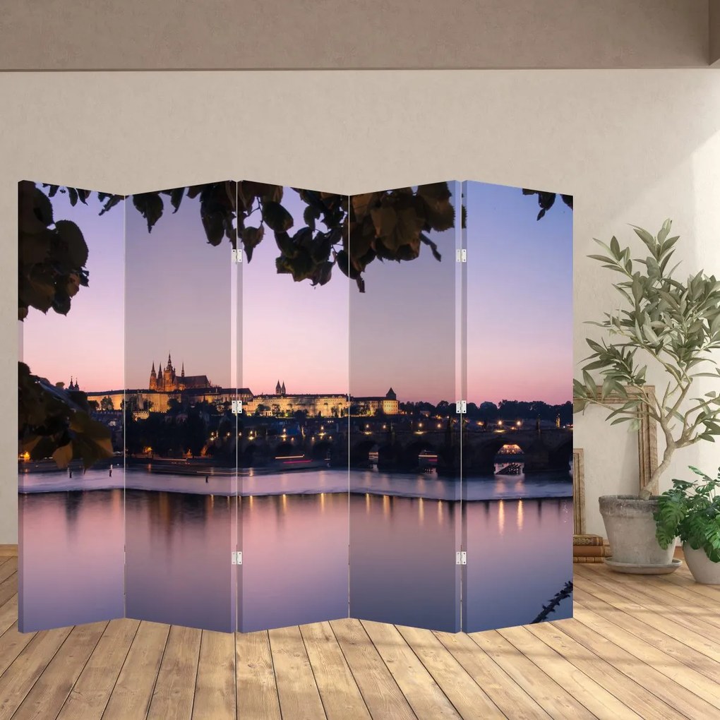 Paravan - Palatul din Praga și Vltava (210x170 cm)