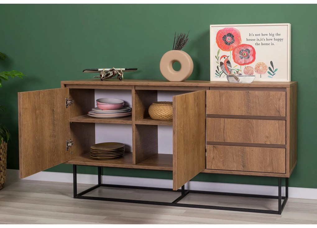 Mobilier living Lexuna 9 (Nuc + Negru). 1089159