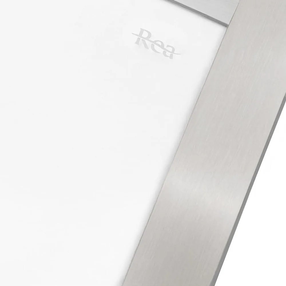 Cabina de dus Rea City cu cadita alba 90x90 cm crom periat