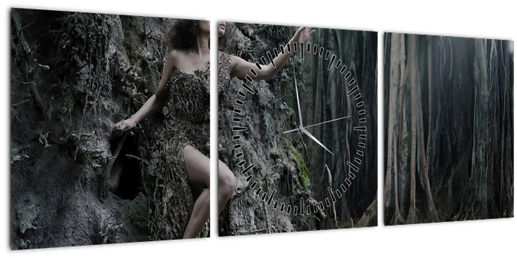 Tablou - Zâna pădurii (cu ceas) (90x30 cm)