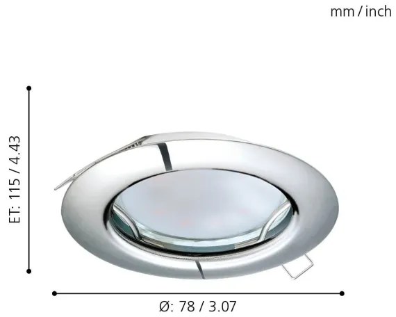 Eglo 94236 - Set de 3 spoturi LED încastrate PENETO 3xGU10-LED/3W/230V