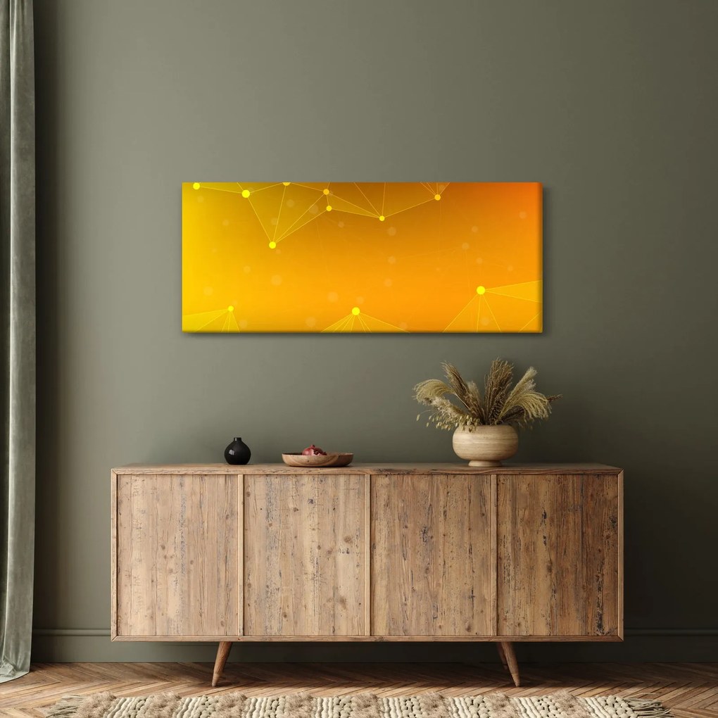 Tabloul abstract galben (120x50 cm)