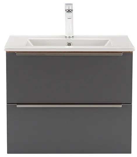 Dulap inferior Vario Trim 60 cu lavoar stejar-antracit