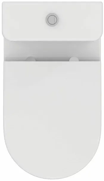 Set vas WC Ideal Standard Ellisse rimless BTW cu capac softclose alb si rezervor