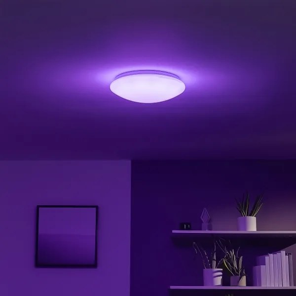 Eglo 33219 - Plafonieră LED RGB GIRON-C LED/17W/230V Ø 30 cm, albă