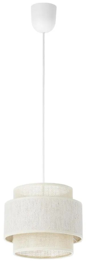 Pendul BOHO pe cablu 1xE27/60W/230V Ø 20 cm crem/iută