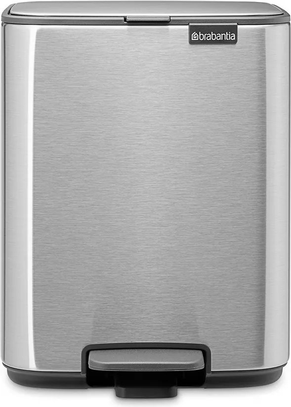 Coș de gunoi argintiu mat cu pedală din oțel 7 l Bo – Brabantia