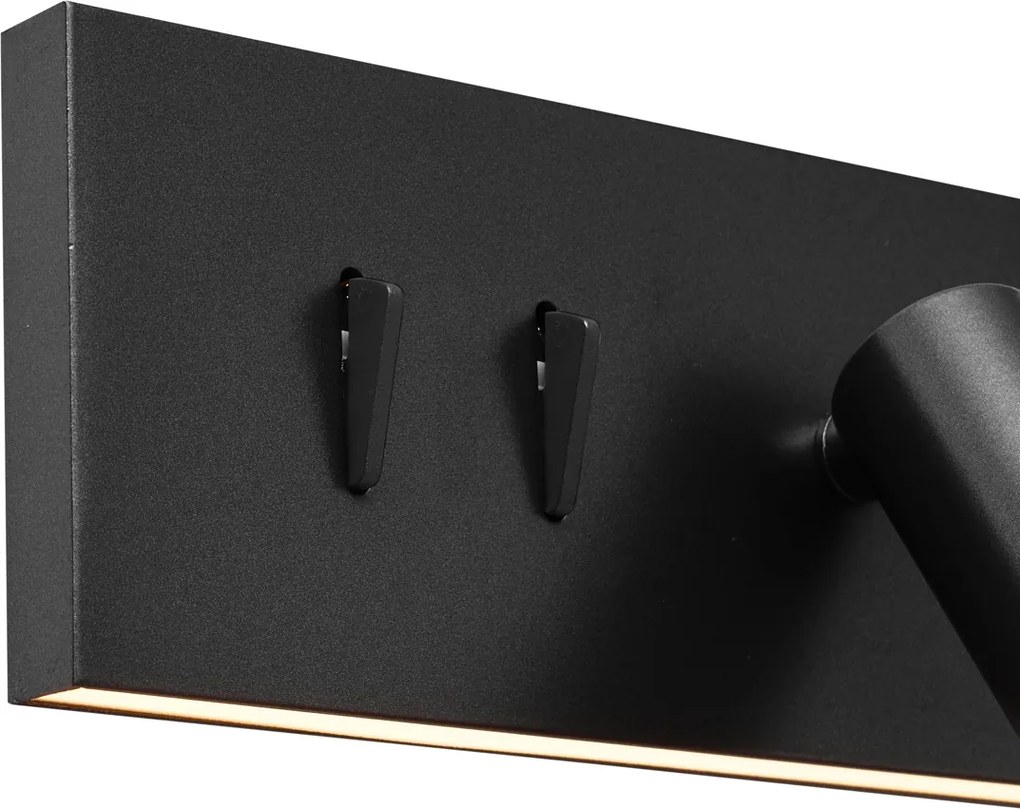 Set de 2 Aplice Moderne Negre Reglabile cu USB-C incl. LED - Modric