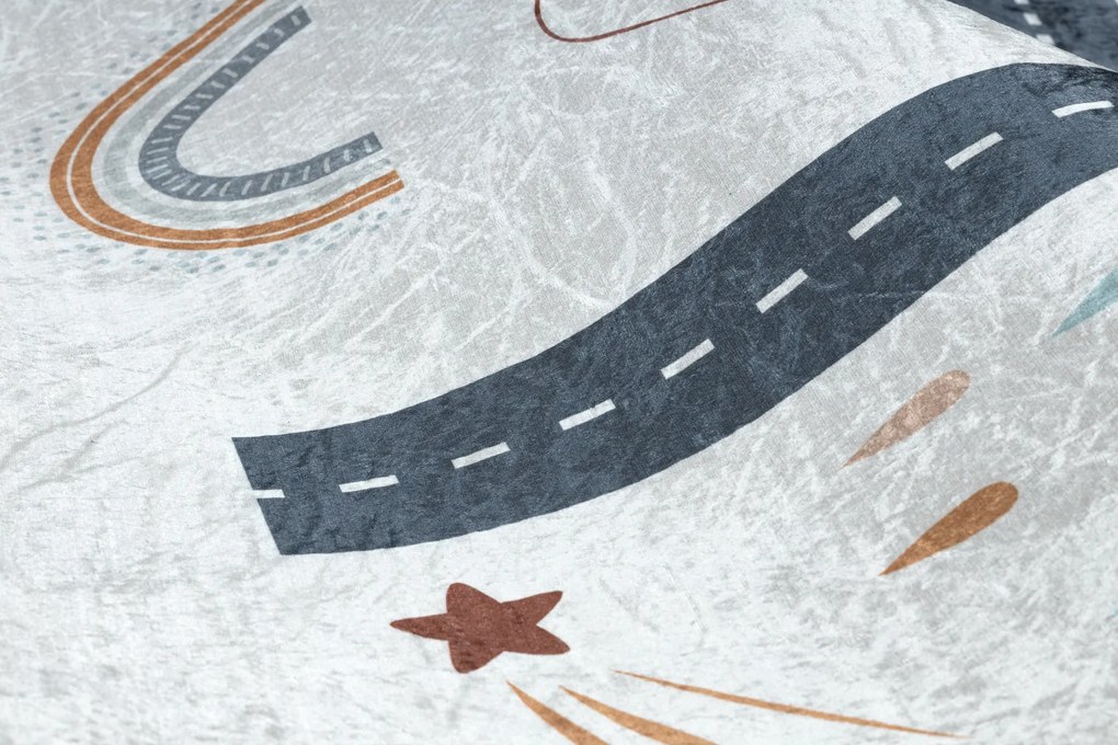 BAMBINO 46980 covor lavabil Pădure, străzi pentru copii anti-alunecare - alb / verde