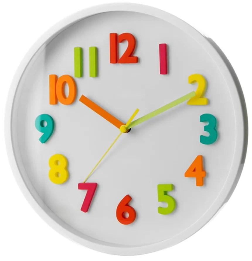 Ceas de perete ø 25 cm Colourful Numbers – Casa Selección