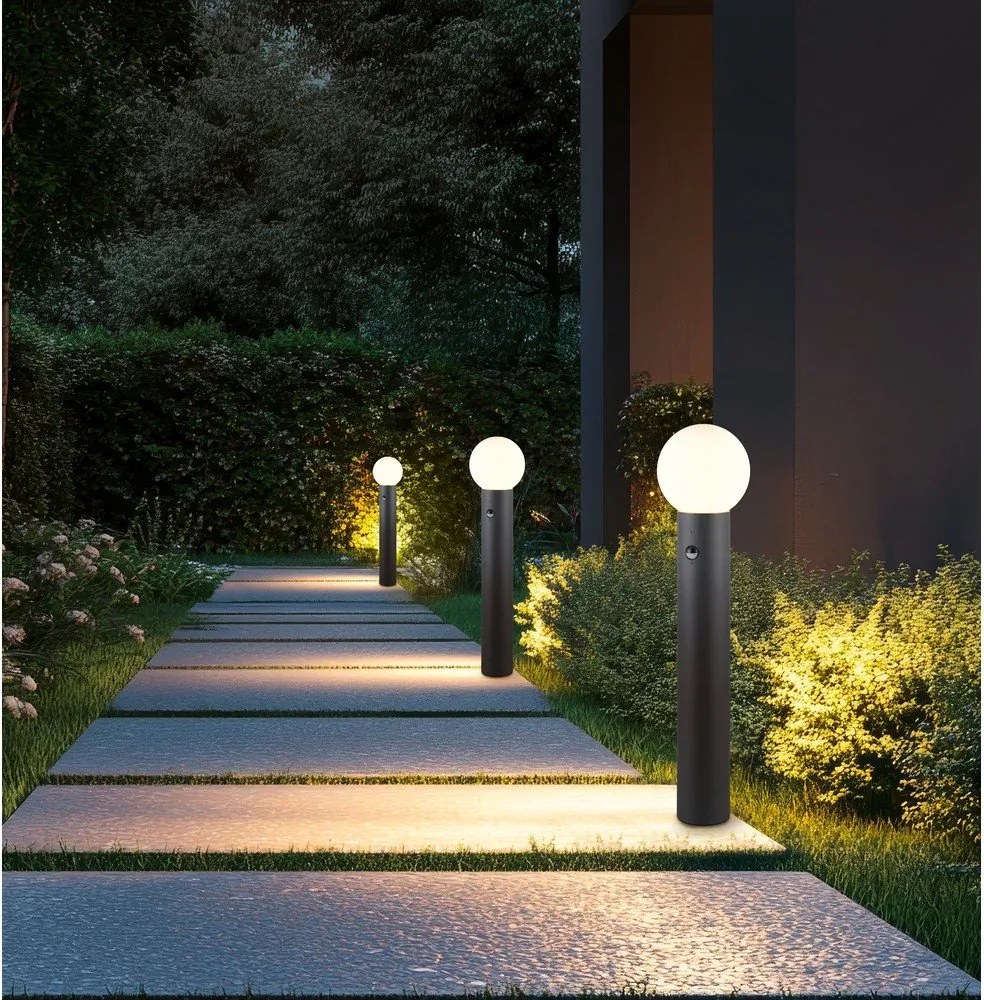 Corp de iluminat pentru exterior cu stâlp de fixare cu senzor de mișcare ø 18 cm Mures – Trio