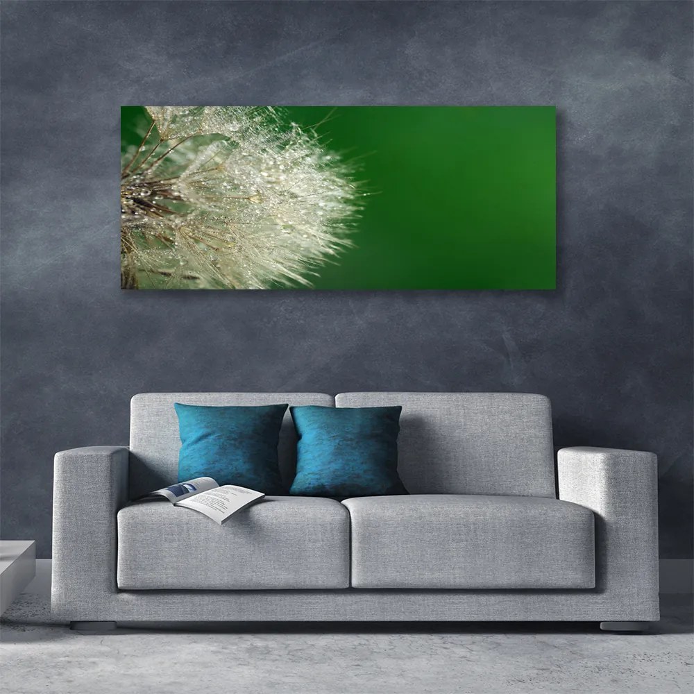 Tablou pe panza canvas Păpădie Floral Alb Verde