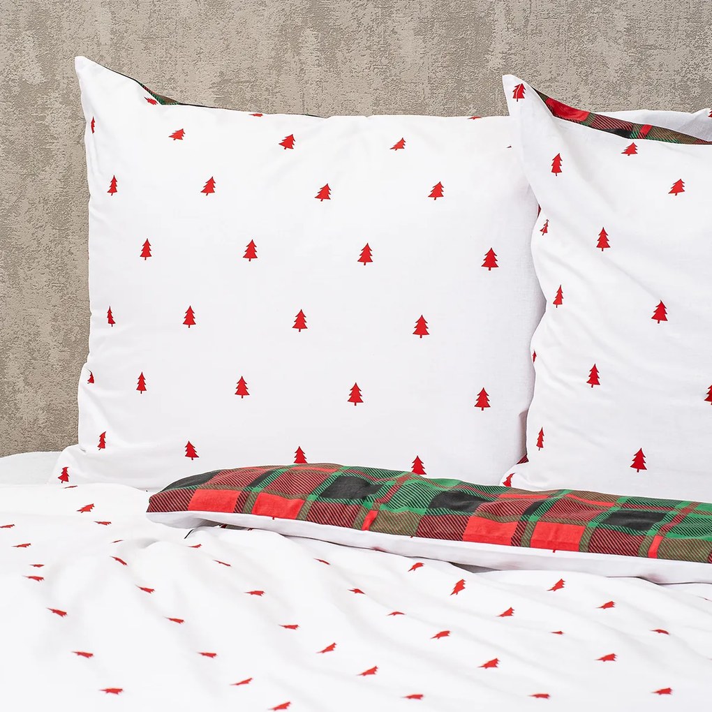 Lenjerie de pat din bumbac 4Home Scotch winter, 140 x 220 cm, 70 x 90 cm