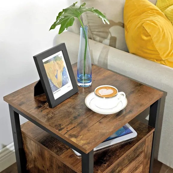 Masa Consola Vintage, Maro Rustic, 40 Cm