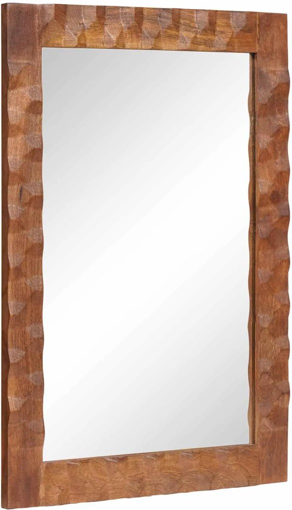 vidaXL Oglindă pentru baie Finisaj Acacia Maro 50 x 70 x 2,5 cm