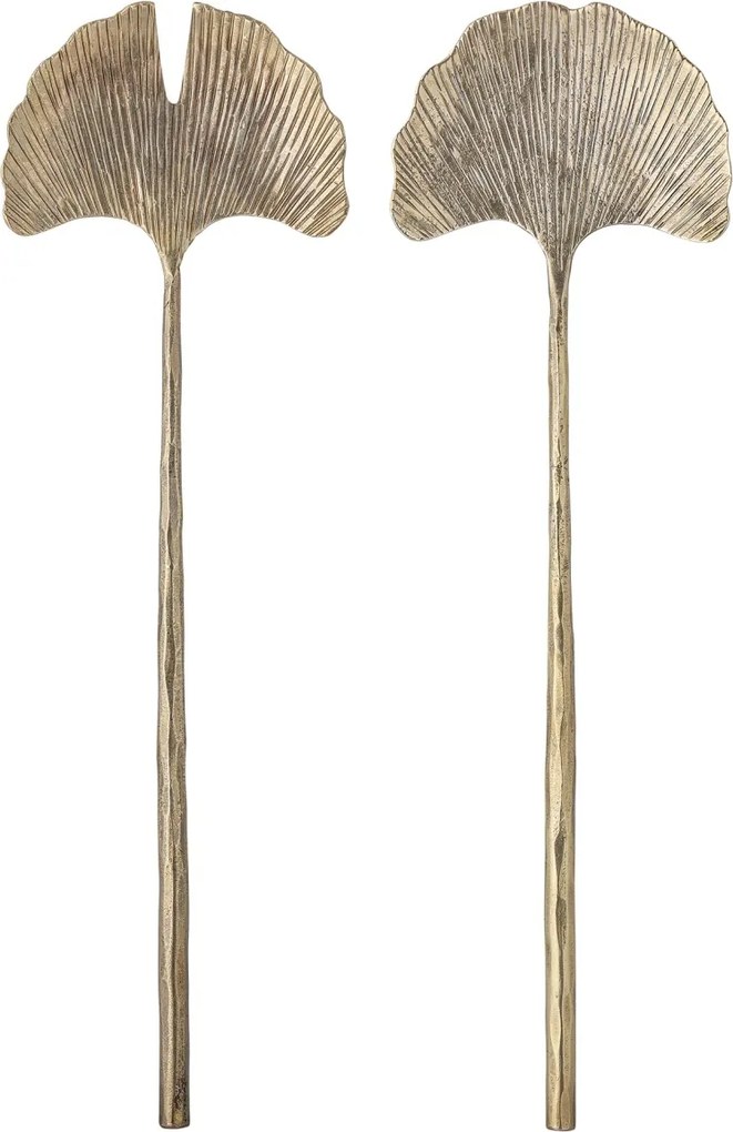 Set de 2 tacâmuri pentru salată din alamă antichizată, 32×4 cm, „Lyas"