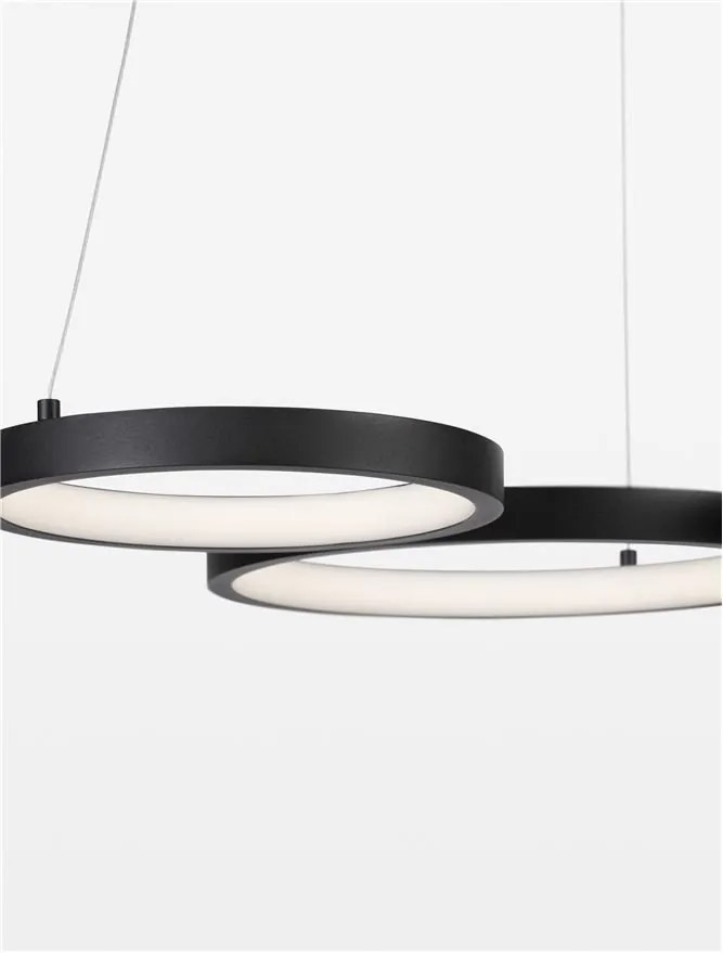 Lustra LED suspendata design modern MAGNUS R3 neagra