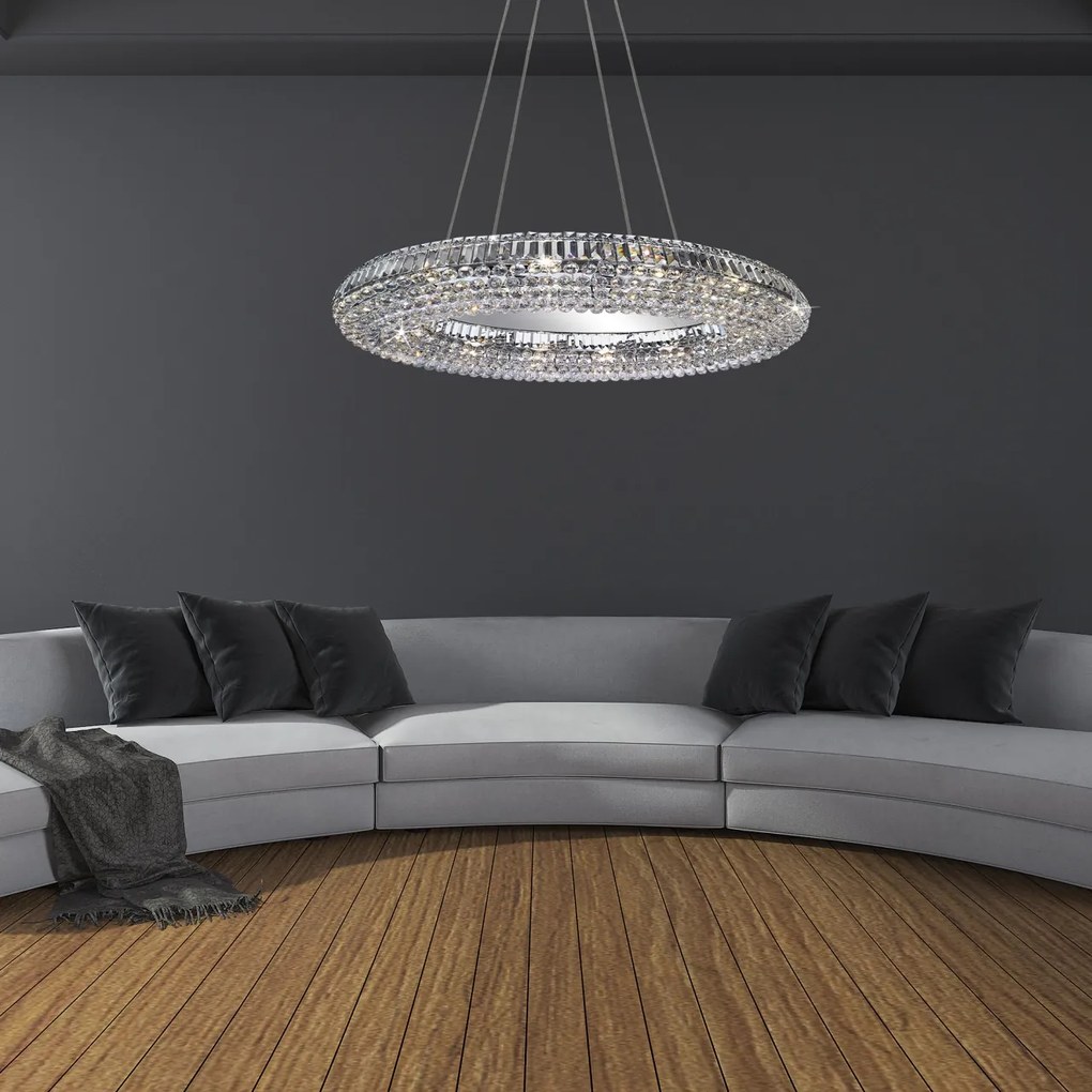 Lustra ovala design LUX cristal Vesuvius 10L