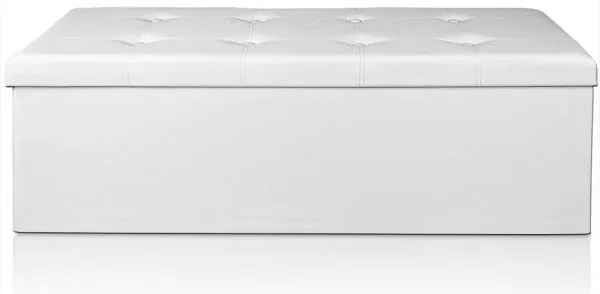 Deuba Banca cu spatiu depozitare 115x38x38cm alba