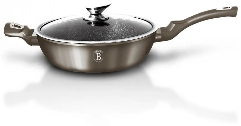 Tigaie cu capac adanca 28 cm Carbon Metallic Line Berlinger Haus BH 1238N