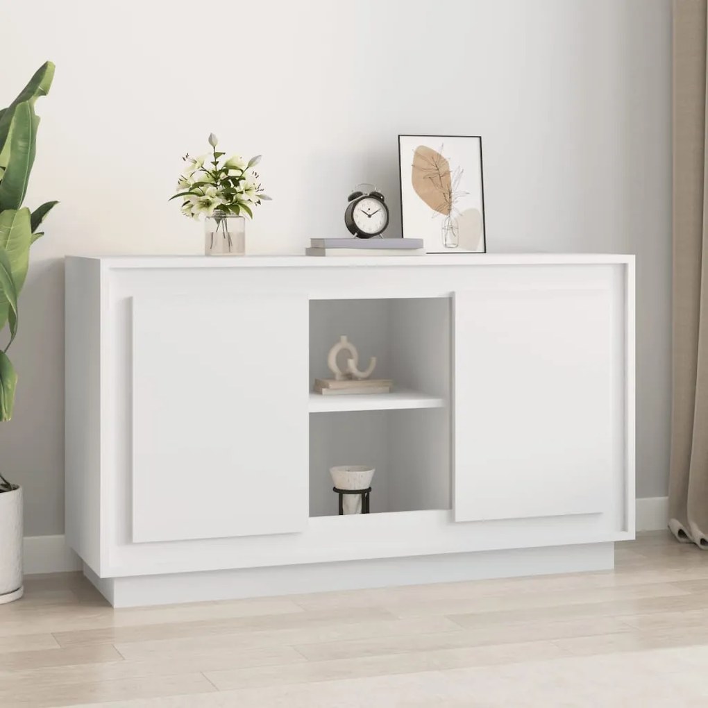831877 vidaXL Dulap, alb, 102x35x60 cm, lemn prelucrat