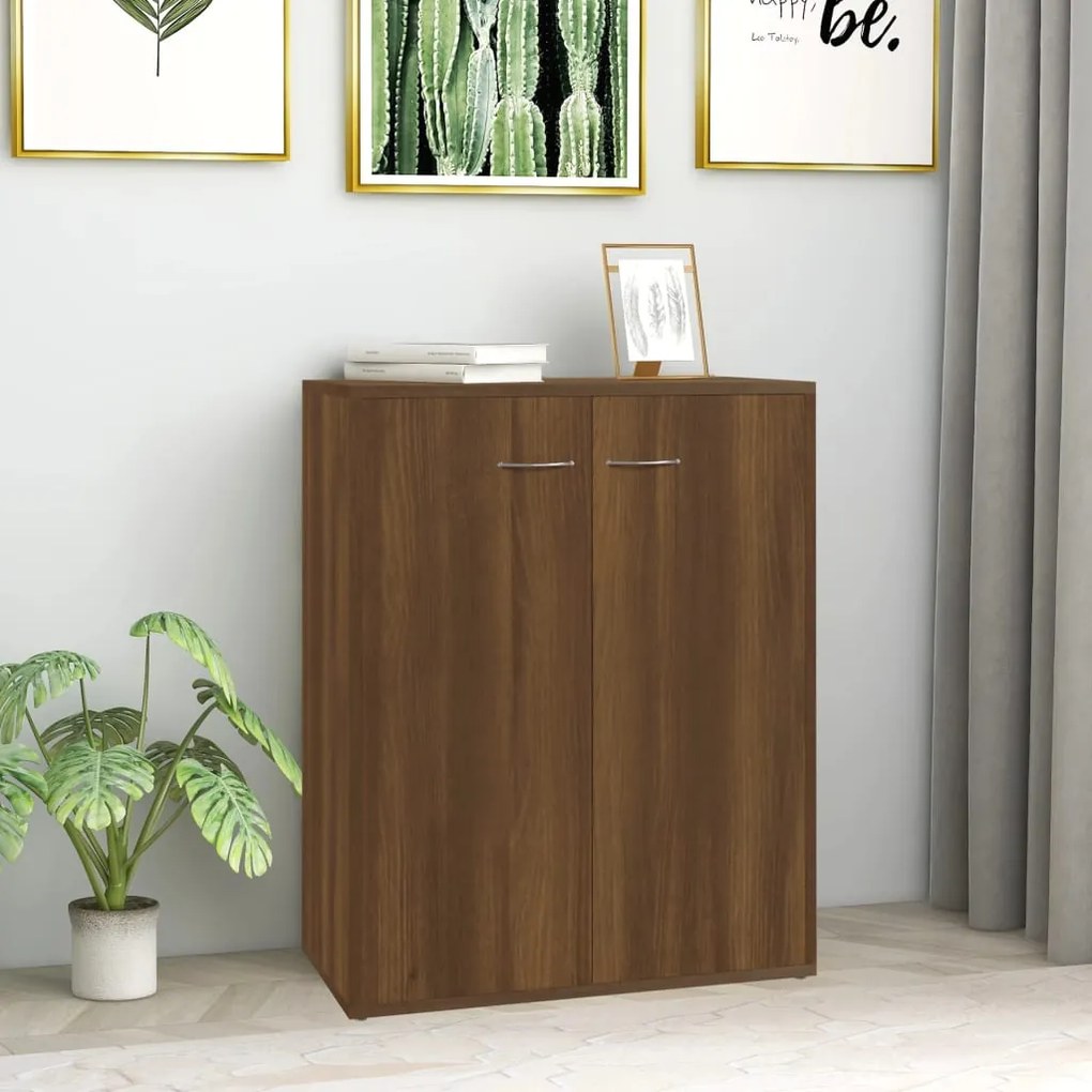 815380 vidaXL Servantă, stejar maro, 60x30x75 cm, lemn compozit