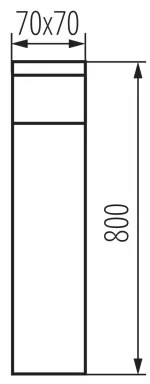 Lampă de exterior Kanlux 38762 DASTEN 1xG9/11W/230V 80 cm IP44 negru