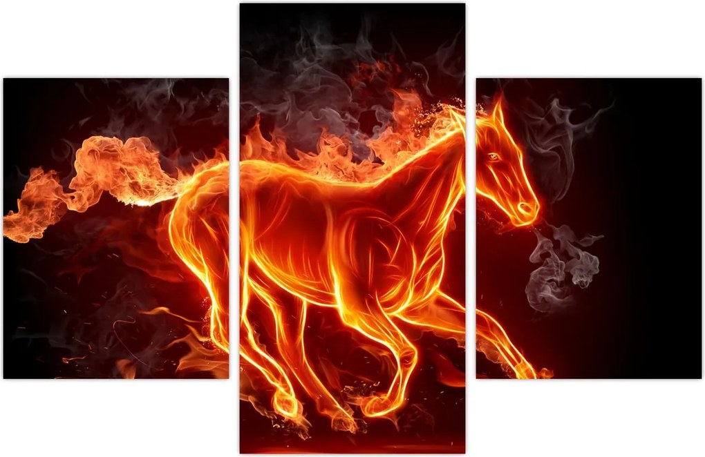 Tablou - Cal în flăcări (90x60 cm)